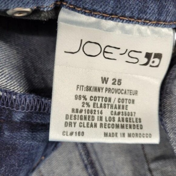 Joe's Womens Low Rise Size 25 Ankle Skinny Provocateur Jeans Dark Wash Denim - Picture 6 of 7